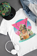 Funny Deer Men's T-shirt - Bella Canvas Cotton Animal Print Tee & Hunting Humor Gift