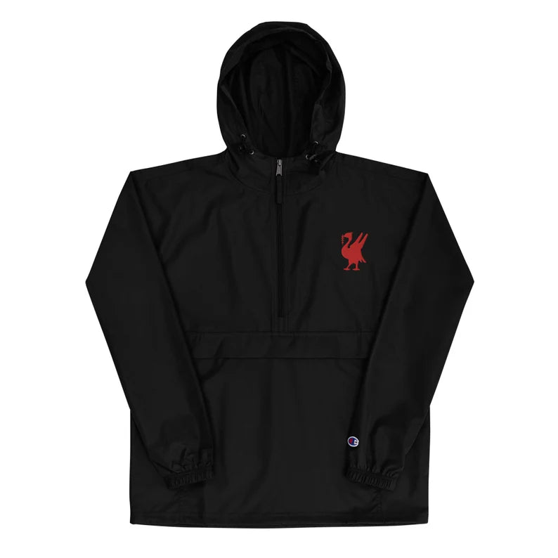 Liverbird Liverpool Packable Jacket - Embroidered Champion Half-Zip Anorak & Wind resistant Outerwear