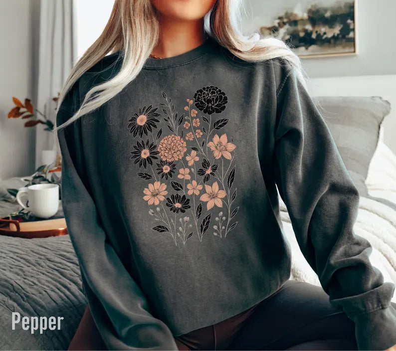 Pressed Flowers Vintage Sweatshirt