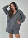 Women's Soft Cotton Zip-Up Hoodie