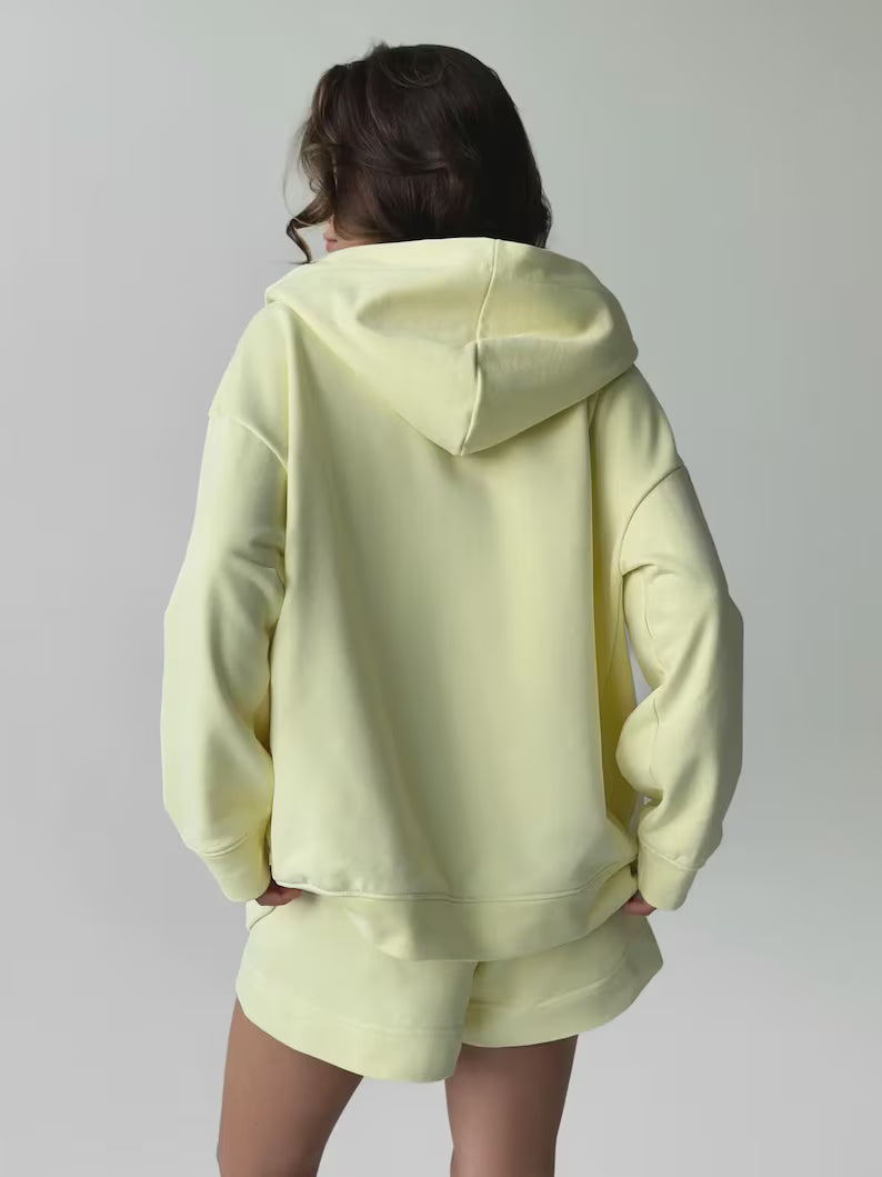 Women's Soft Cotton Zip-Up Hoodie