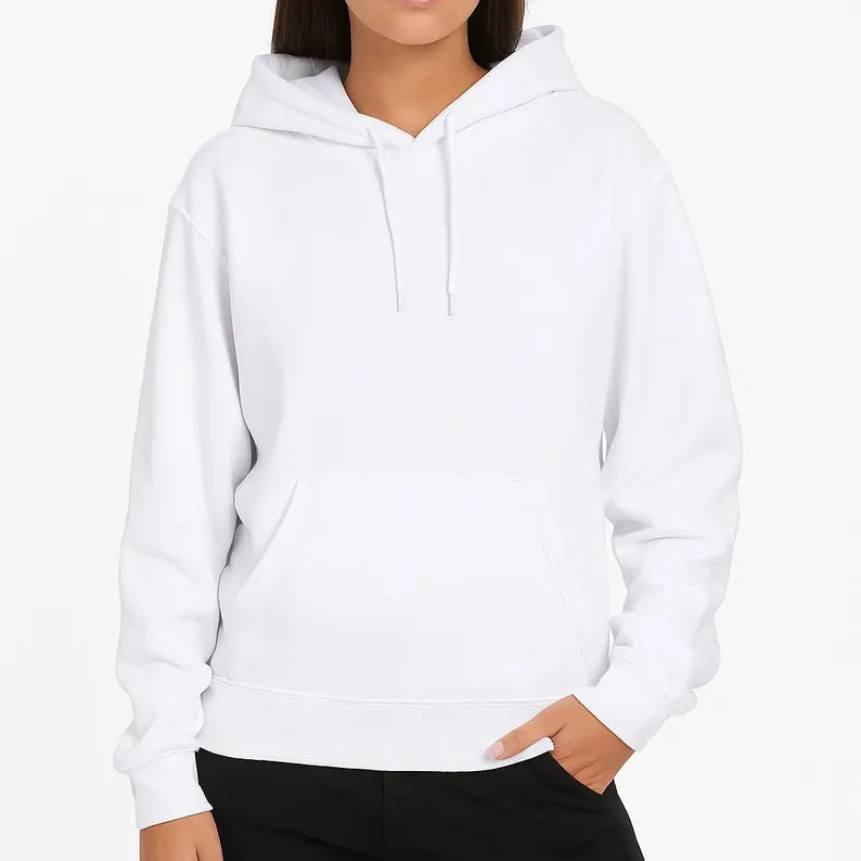 Women's Cozy Fleece Hoodie - Warm Pullover Sweatshirt with Front Pocket & Casual Everyday Layering Top