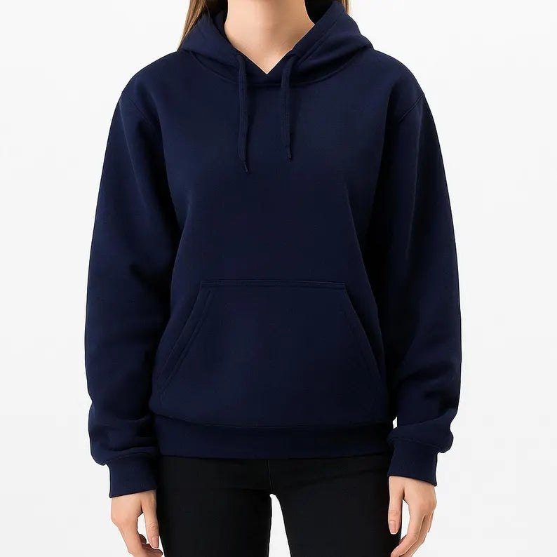 Women's Cozy Fleece Hoodie - Warm Pullover Sweatshirt with Front Pocket & Casual Everyday Layering Top