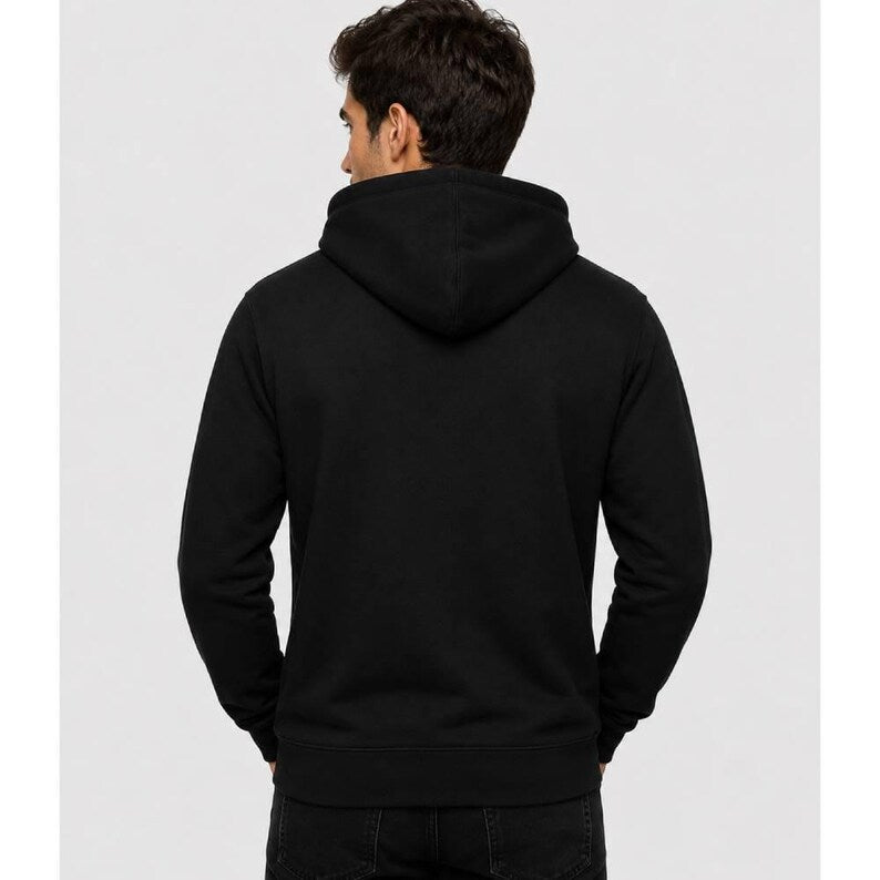 Unisex Line Art Graphic Oversized Fleece Hoodie