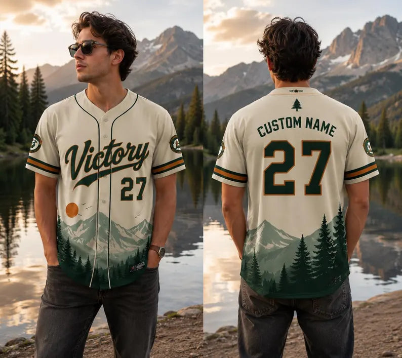 Mountain Baseball Jersey - Personalized Baseball Shirt & Custom Team Uniform with Name and Number