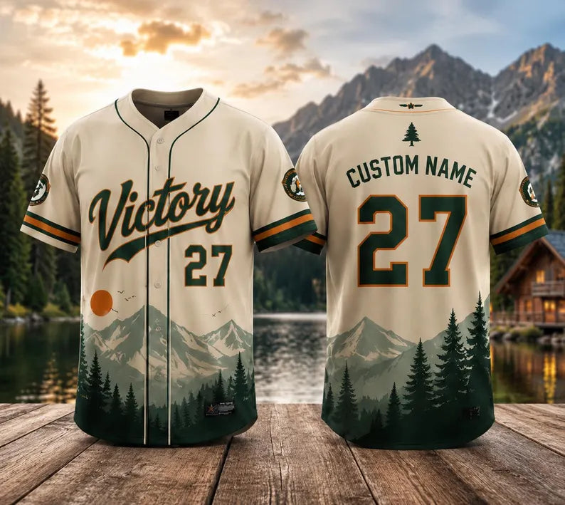 Mountain Baseball Jersey - Personalized Baseball Shirt & Custom Team Uniform with Name and Number