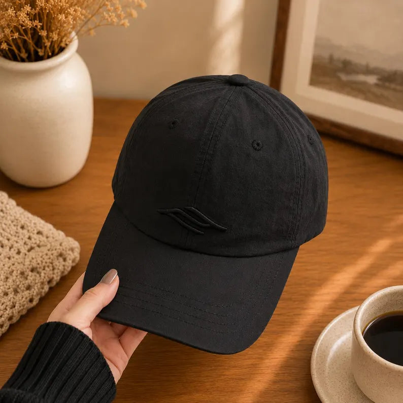 Unisex Minimalist Baseball Cap - Cotton Casual Hat & Embroidered Logo Daily Streetwear Adjustable Sun Cap
