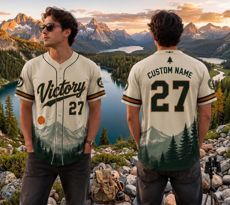 Mountain Baseball Jersey - Personalized Baseball Shirt & Custom Team Uniform with Name and Number