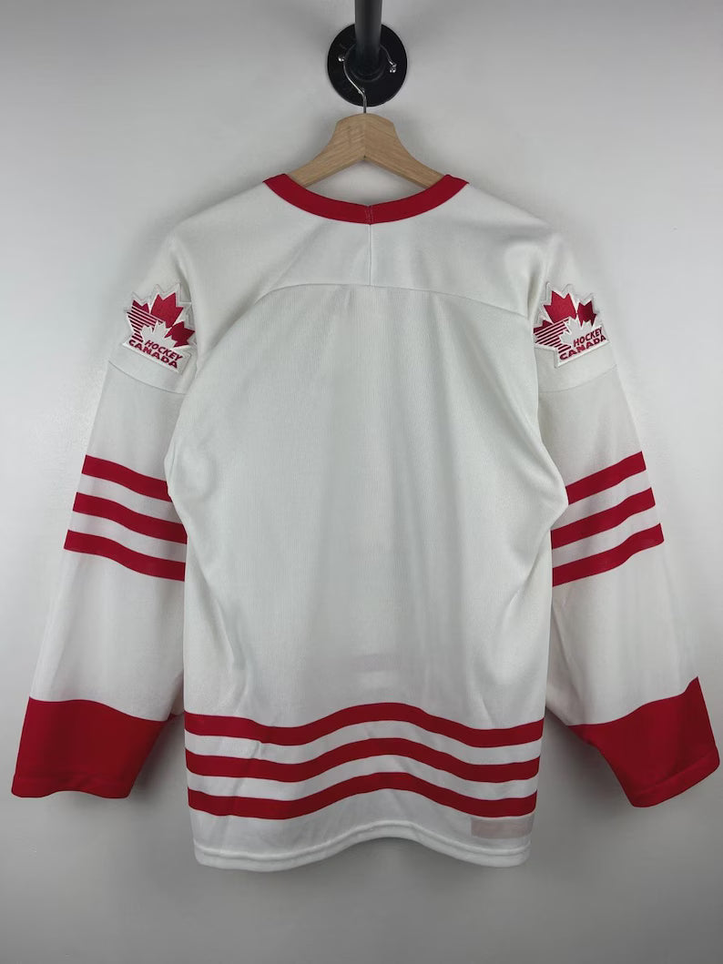 Vintage Hockey Canada White Hockey Jersey - Retro Canadian Ice Hockey Shirt & Unisex Sportswear