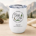 Personalized Mountain Girls Trip Tumbler - Girl Getaway Gift & Cabin Weekend Stainless Steel Travel Cup