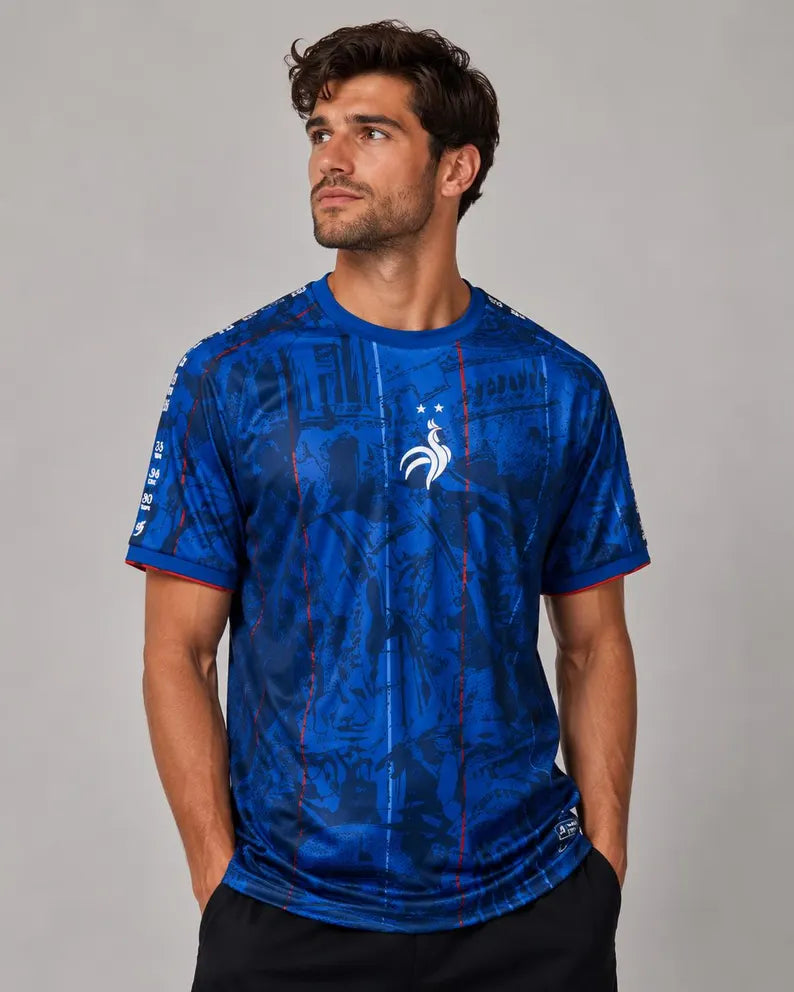 France Inspired Football Heritage Jersey 2026 - Blue Soccer Shirt & Retro World Cup Style Fan Jersey