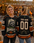 Personalized Halloween Hockey Jersey - Custom Name & Number Unisex Jersey & Spooky Halloween Sports Shirt